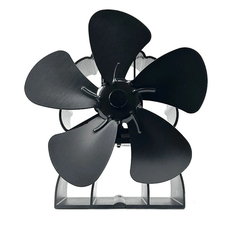 Lämpöä hyödyntävä takkatuuletin neljällä viidellä tai kuudella lavalla ilman sähköä