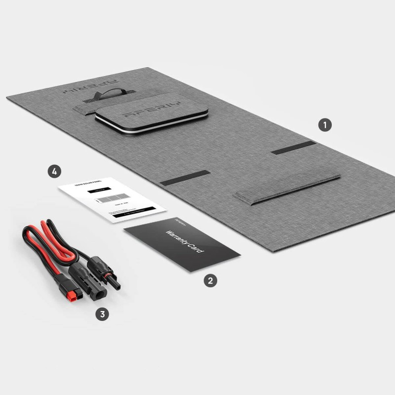 AFERIY kannettava taittuva 100W monokiteinen aurinkopaneeli USB-C DC-lähdöt IP65 matkailuautoille retkeilyyn