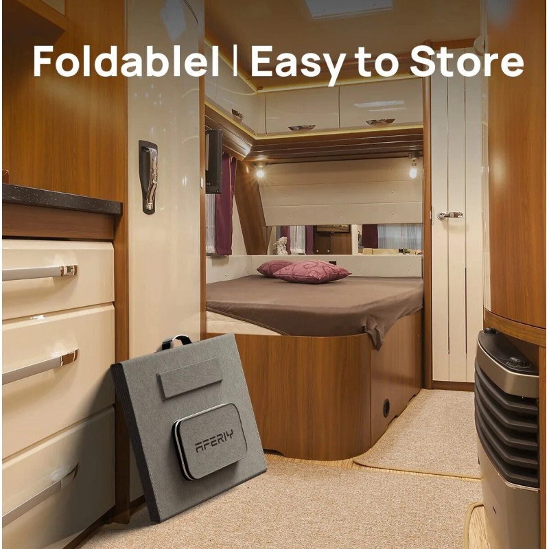 AFERIY AF-S400A1 400W kevyt taitettava monokiteinen aurinkopaneeli USB- ja DC-lähdöillä IP65