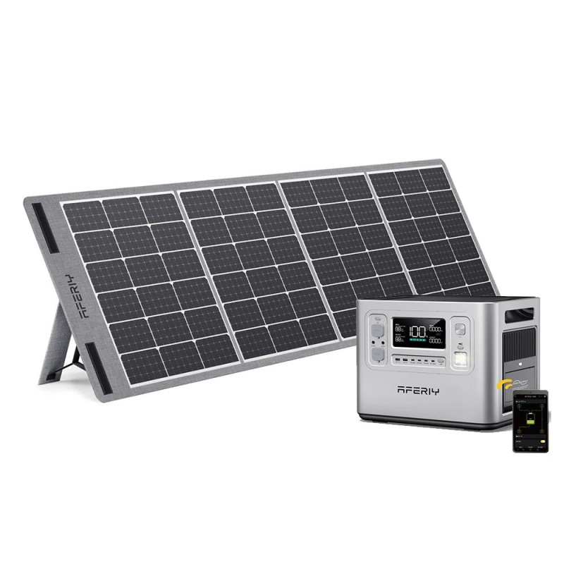 Aferiy P210 kannettava 2400W voimalaitos 2048Wh LiFePO4-akku 200/400W aurinkopaneelilla