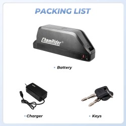 ChamRider Polly C 52V 24Ah alaputkiakku LG-kennoilla 1248Wh vesitiivis