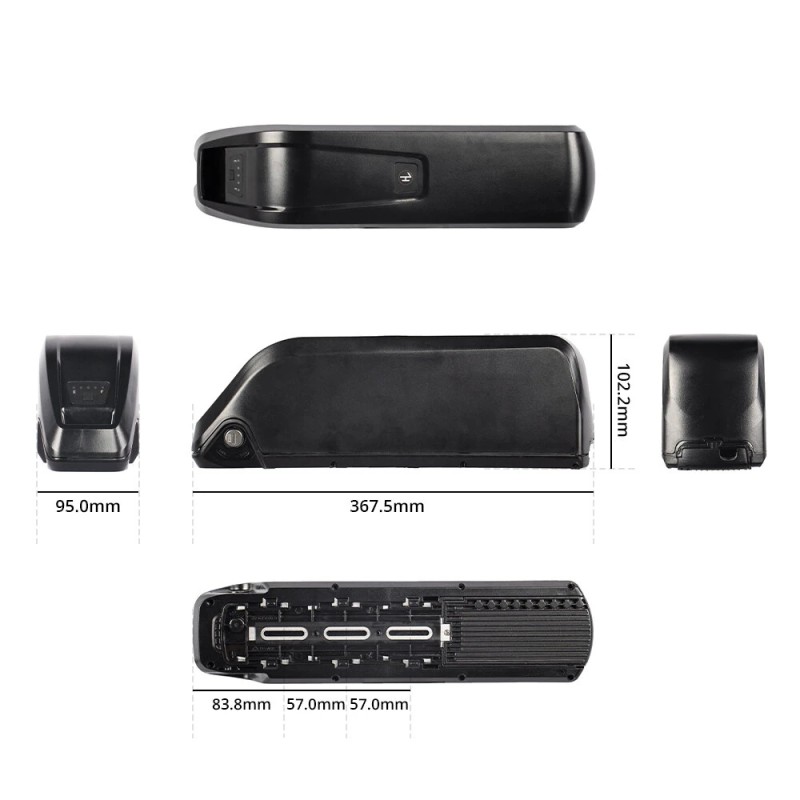 ChamRider Hailong B 36V 22.5Ah alaputkeen asennettava sähköpyörän akku 810Wh 30A akkuhallinta vesitiivis