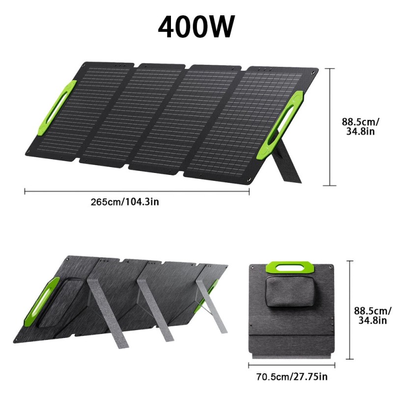 LIONSHEE taitettava aurinkopaneeli 100W/200W/300W/400W monokiteinen pii 23% hyötysuhde IP67