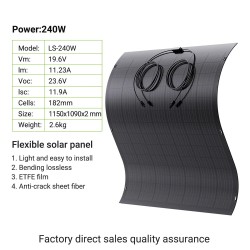 LIONSHEE kannettava taivutettava aurinkopaneeli 120W/240W auton akkuun veneelle kotiin