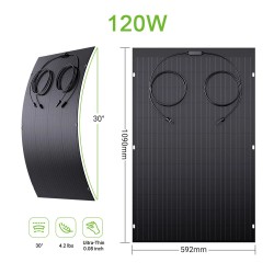 LIONSHEE kannettava taivutettava aurinkopaneeli 120W/240W auton akkuun veneelle kotiin