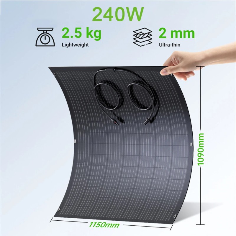 LIONSHEE kannettava taivutettava aurinkopaneeli 120W/240W auton akkuun veneelle kotiin