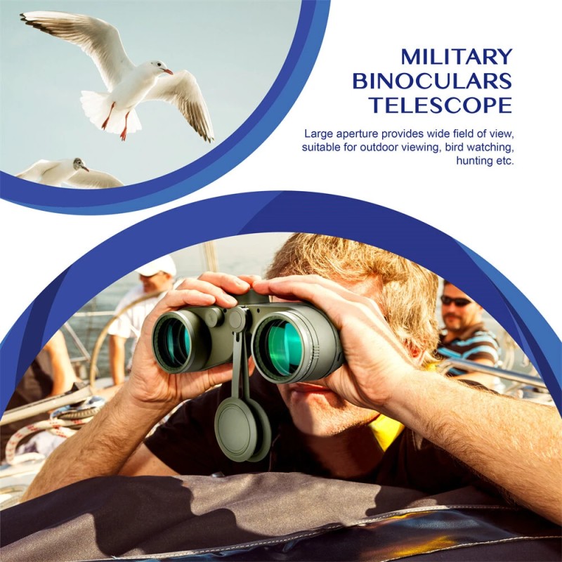 AOMEKIE AO3097 10x50 merikiikarit vesitiivis IPX7 etäisyysmittari ja kompassi