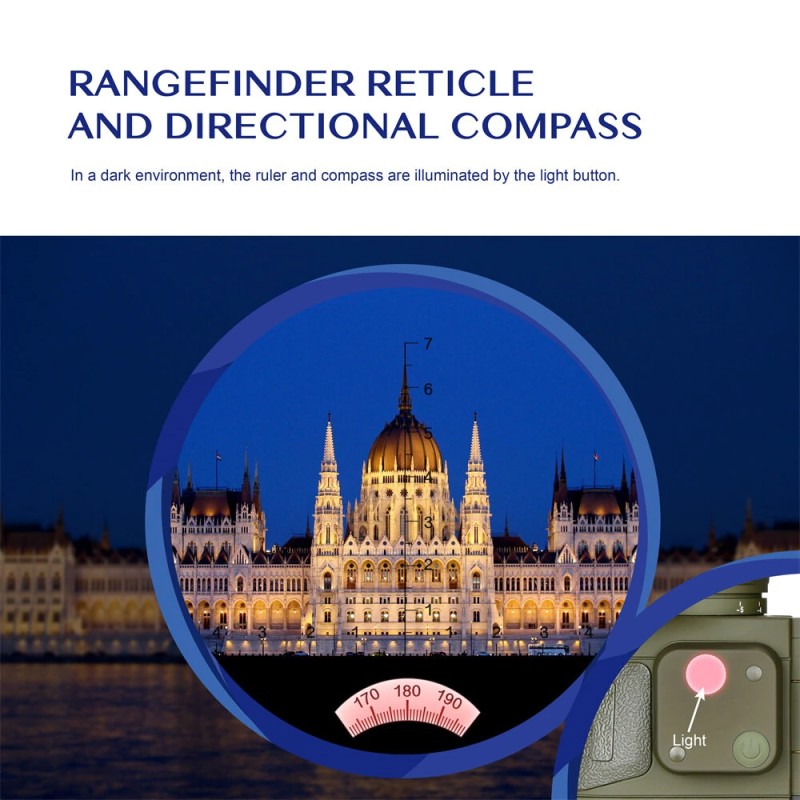 AOMEKIE AO3097 10x50 merikiikarit vesitiivis IPX7 etäisyysmittari ja kompassi
