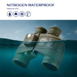 AOMEKIE AO3097 10x50 merikiikarit vesitiivis IPX7 etäisyysmittari ja kompassi