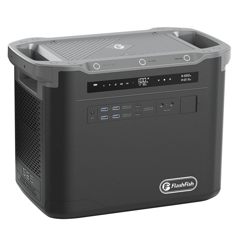 FlashFish S25 kannettava 1997Wh LiFePO4 virtalähde 2000W jatkuva 4000W huippu 230V aurinkogeneraattori EU pistoke