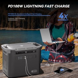 FlashFish S25 kannettava 1997Wh LiFePO4-virtalähde 2000W jatkuva 4000W huippu 230V aurinkogeneraattori EU-pistoke