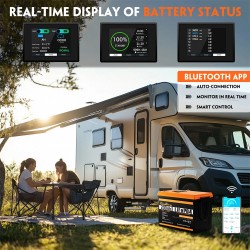 Cloudenergy DPCL12-200 12,8V 200Ah LiFePO4 akku 2560Wh varavirtalähde veneisiin ja matkailuautoihin