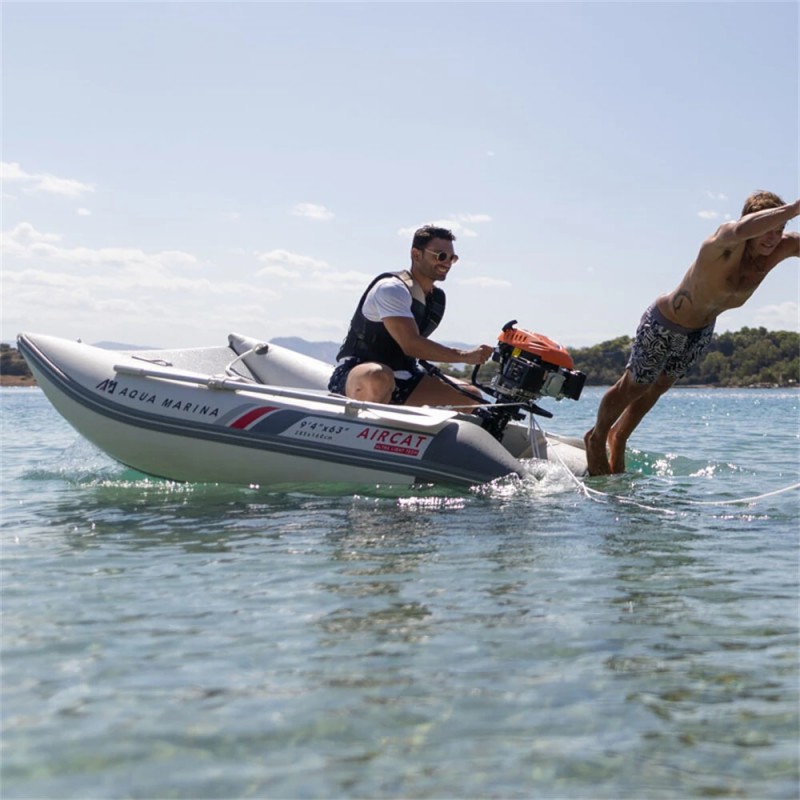 AQUA MARINA AIRCAT 3,35 m puhallettava katamaraani puukannella 5 henkilölle 500 kg