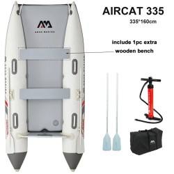 AQUA MARINA AIRCAT 3,35 m puhallettava katamaraani puukannella 5 henkilölle 500 kg