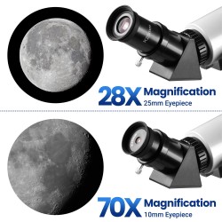 ESSLB ES2025 80 mm aukko 700 mm kaukoputki aloittelijoille aikuisille puhelinteline sovellus langaton kaukosäädin etsin