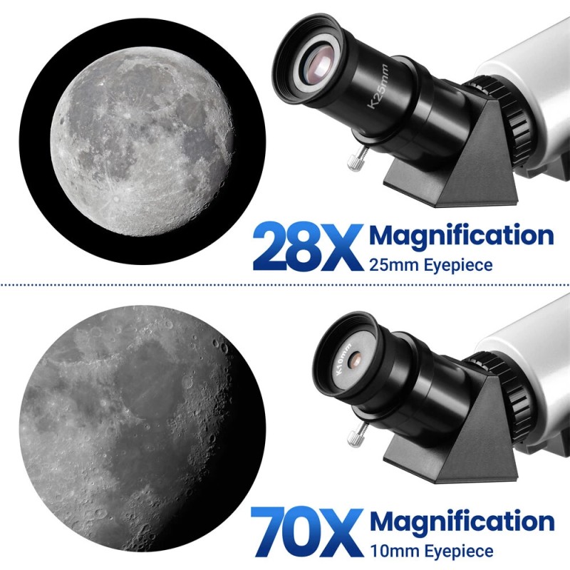 ESSLB ES2025 80 mm aukko 700 mm kaukoputki aloittelijoille aikuisille puhelinteline sovellus langaton kaukosäädin etsin