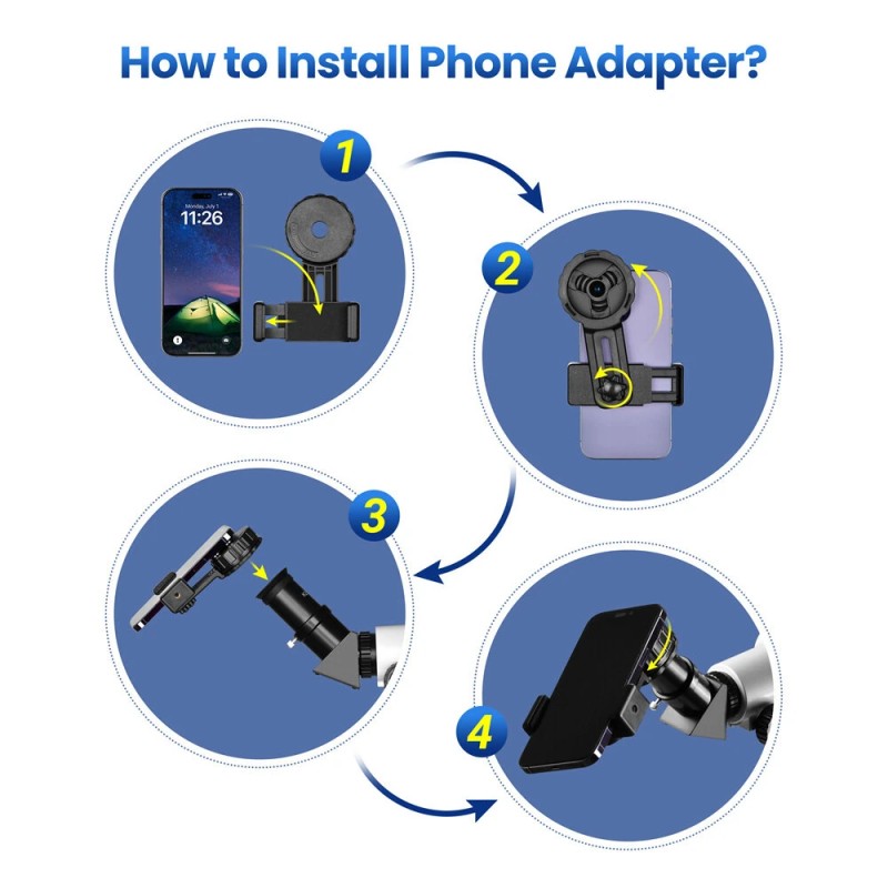 ESSLB ES2025 80 mm aukko 700 mm kaukoputki aloittelijoille aikuisille puhelinteline sovellus langaton kaukosäädin etsin