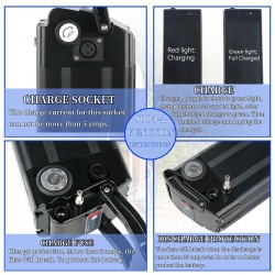 UNITPACKPOWER S004-2 36V 17,5Ah sähköpyörän akku 630W 20A BMS LG3500-kennolla, sopii 100–550W moottoreille