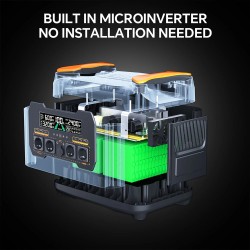 Newsmy S2400 kannettava virtalähde 2400W 2047,5Wh mikroinvertterillä aurinkovarasto kotikäyttöön retkeilyyn