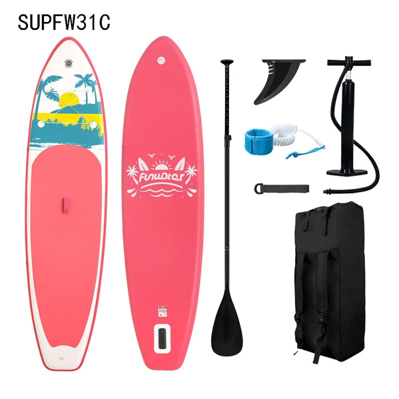 FunWater puhallettava SUP-lauta 335/350 cm suuri kantavuus 165/190 kg säädettävä mela