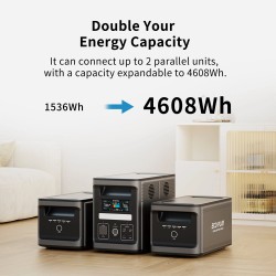 ECOPLAY N078 kannettava 1800W akkupankki 1536Wh laajennettava varavirtalähde puhdas siniaalto