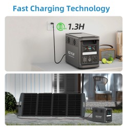 ECOPLAY N078 kannettava 1800W akkupankki 1536Wh laajennettava varavirtalähde puhdas siniaalto