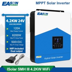 Easun Power 6,2 kW ja 4,2 kW aurinkohybridiinvertteri 220V 120A MPPT WIFI-GPRS puhdas siniaalto