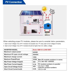 Easun Power 6,2 kW ja 4,2 kW aurinkohybridiinvertteri 220V 120A MPPT WIFI-GPRS puhdas siniaalto