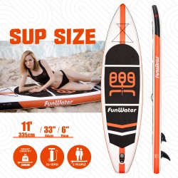 FunWater täytettävä surffilauta melontalauta 335x84x15 cm pumppu laukku köysi