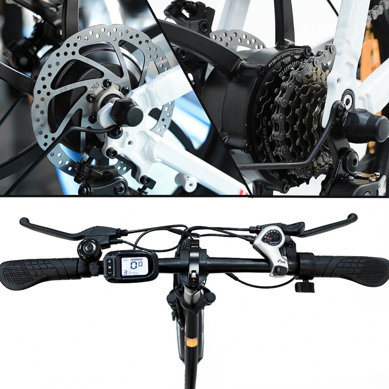 FAFREES F20 taitettava sähköpyörä 36V16Ah-akku 250W moottori huippunopeus 25km/h 90-120km kantama 150kg kantavuus