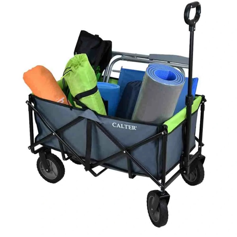 CALTER taittuva retkeilykärry lasten ja tavaroiden kuljetukseen rannalle ja puutarhaan