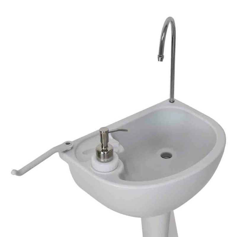 CALTER 19L kannettava ulkopesuallas jalustalla pyyhetelineellä ja jalkapumpulla