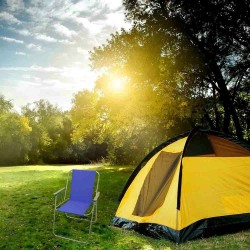 Rulyt tuoli-1 kevyt taittotuoli rantakäyttöön ja retkeilyyn käsinojilla sininen