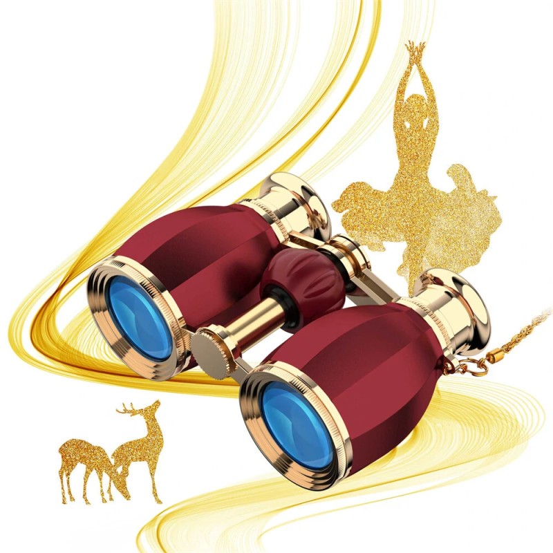 AOMEKIE A03057R 4x30 käsikäyttöinen teatterikiikari retro metallinen kompakti kirkaskuva