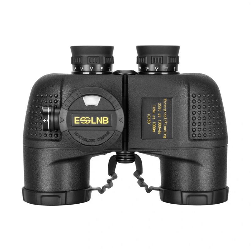 ESSLNB ES3078 10x50 tehokkaat merikiikarit IPX7 vedenpitävät BAK4-prisma kompassilla yölläkin