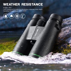 ESSLNB ES3074 12x50 vedenpitävät kiikarit vihreäfilmi 22mm okulaari puhelinsovitin kompaktit