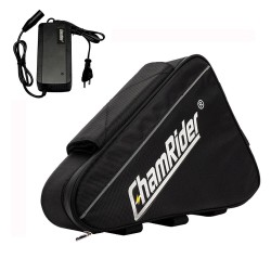 ChamRider 52V 40 5Ah 2106Wh sähköpyörään kolmionmuotoinen akku IP65 luokiteltu 50A n akunsuojapiiri 4A laturi