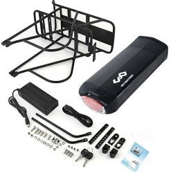 UNITPACKPOWER R006 36V 15Ah takatelineakku 540Wh 20A BMS lukolla ja laturilla