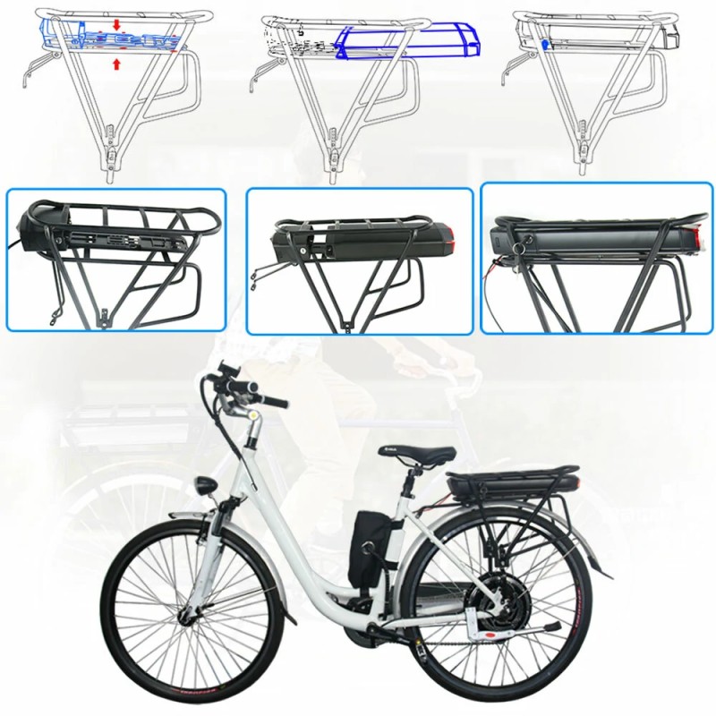 UNITPACKPOWER R006 36V 15Ah takatelineakku 540Wh 20A BMS lukolla ja laturilla