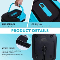 FUNWATER sähköinen korkeapainepumppu SUP-laudalle 12V autoliittimellä älykkäällä automaattikatkaisulla ACC1420004