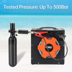 DIDEEP kannettava korkeapaineinen automaattinen ilmakompressori DC12V/AC110-220V 300 bar kaksoissäiliöille