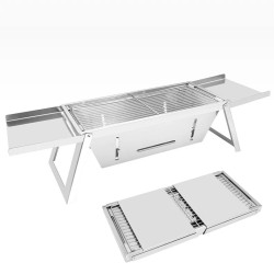 IPRee kannettava hiiligrilli taittuva pieni ulkogrilli kevyt ruostumaton teräs kantolaukulla