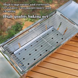 IPRee kannettava hiiligrilli taittuva pieni ulkogrilli kevyt ruostumaton teräs kantolaukulla