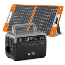 Flashfish BP030B kannettava virtalähde 300W 600W huipputeho 230Wh LiFePO4 ja 60W aurinkopaneeli