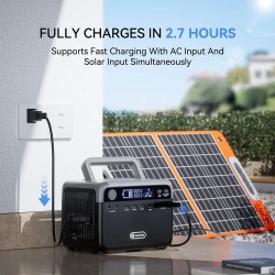 Flashfish BP030B kannettava virtalähde 300W (600W huipputeho) 230Wh LiFePO4 ja 60W aurinkopaneeli