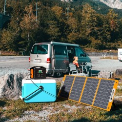 Flashfish BP030B kannettava virtalähde 300W (600W huippu) 230Wh LiFePO4-akku 100W aurinkopaneeli