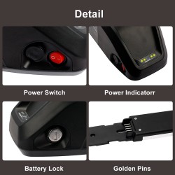 ChamRider Hailong 1 48V 14.4Ah runkoputkeen asennettava sähköpyörän akku 4800mAh 30A akunhallinta 4A pikalaturi IP65