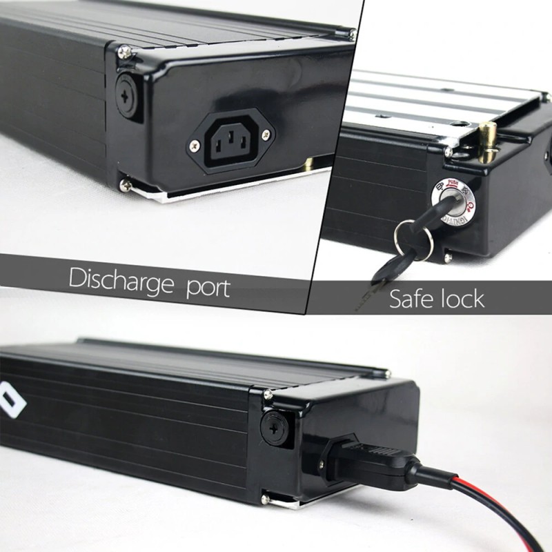 UNITPACKPOWER T032 48V 15Ah takakoriakku sähköpyörään 720Wh IP65 vedenkestävä 30A BMS-suoja 3A-laturi Bafang-yhteensopiva