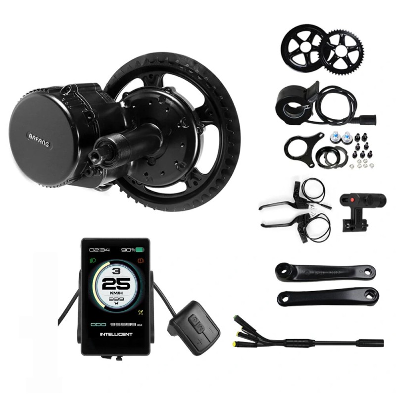 BAFANG G340 BBS02B 48V 500W keskimoottori muunnossarja P860C näyttö peukalokaasu 36T 42T 44T 52T ketjupyörät