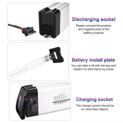 HANIWINNER HA030-01 48V 12,5Ah 600Wh litiumioniakku sähköpyörään vedenpitävä laturi mukana